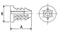 Woodfit - Headed - Type B - M6x15.50mm