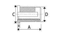 Pressfit - Reverse Headed - Slotted - M6