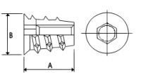 Woodfit - Headed - Type D - M6x20mm