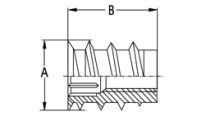 Woodfit - Headed - Steel - M6x12mm