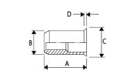 Blind Rivet Nut - Round Thin - Aluminum - M6