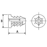 Woodfit - Headed - Type B - M6x10.50mm