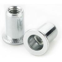 Blind Rivet Nut - Round Flat Head - Aluminum - M4