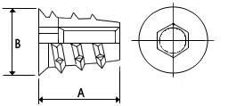 Woodfit - Headed - Type D - M6x20mm